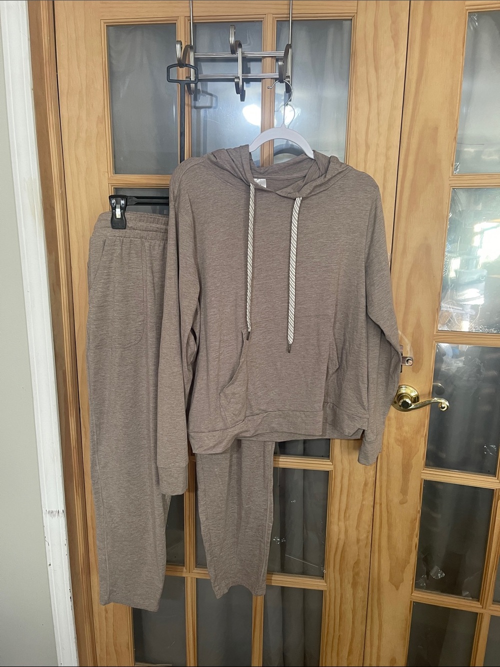 133. Cozy Taupe Hoodie & Jogger Set
